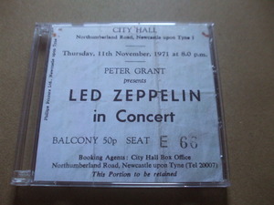 LED ZEPPELIN レッド・ツェッペリン NEWCASTLE/Live at City Hall,Newcastle,UK 11th November 1971　ニューキャッスル　2CD-R　CDR 