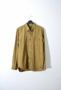 【未使用】65%OFF ロストコントロール L18S1-2016 LINEN STRIPE TACC SHIRTS リネン 長袖シャツ