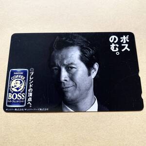 【未使用】 テレカ 50度 矢沢永吉 サントリー BOSS ボスのむ。