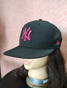 ニューエラ キャップ 9FIFTY ブラック 帽子 ニューヨークヤンキース ブラックピンク NEWERA