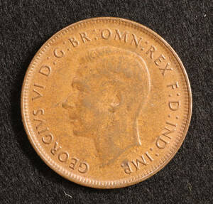 オーストラリア 1ペニー銅貨（1943）ジョージ6世 [170]