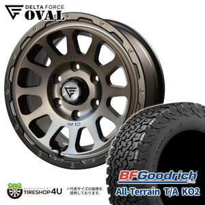 4本セット DELTAFORCE OVAL 16x7.0J 6/139.7 +38 MSP BFGoodrich All-Terrain T/A KO2 215/65R16 RBL ハイエース 200系 レジアスエース