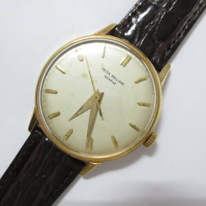 ○　PATEK PHILIPPE　パテックフィリップ　カラトラバ　手巻　3411　K18　ビッグカラトラバ　18K　18金無垢　750YG　ヴィンテージ　本物