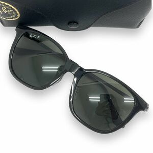 美品 Ray-Ban レイバン サングラス 眼鏡 小物 アイウェア ファッション ブランド RB4333D ケース付 梅澤美波着用モデル 偏光 グリーン