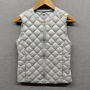 L251 UNIQLO ユニクロ ウルトラ ライト ダウン コンパクト ベスト クルーネック インナー 軽量 防寒 レディース グレー S ダイヤキルト