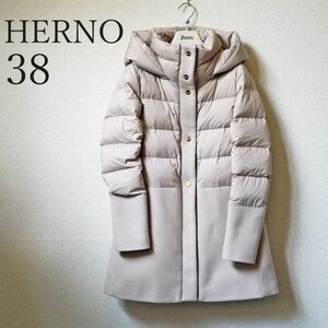 ヘルノ HERNO ダウンベージュ 38 レディース ダウンジャケット