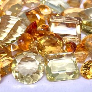 1円〜!!大量!!☆天然シトリン・イエロークォーツおまとめ504.5ct☆j 約100.9g ルース 裸石 宝石 citrine yellow quartz 黄水晶 w4め22