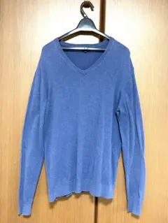 ユニクロ　UNIQLO　セーター　メンズ　ブルー　L