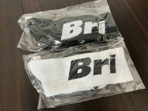 ☆未使用品☆F.C.Real Bristol エフシーレアルブリストル☆FCRB☆ LOGO REGULAR SOCKS☆靴下2点セット☆インナー レッグ 黒 白☆サイズ M☆