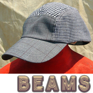 即決■BEAMS■ギンガムとグレンがチェックで合体cap■■古着