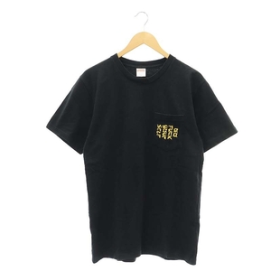 シュプリーム SUPREME 17SS Go Fuck Yourself Pocket Tee ポケット Tシャツ カットソー 半袖 刺繍 ポケット M 黒 黄色 ブラック イエロー /