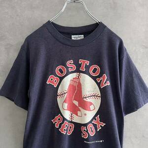 80s Velva Sheen Boston RedSox ボストン レッドソックス Tシャツ パープル Mサイズ MLB ヴィンテージ USA製