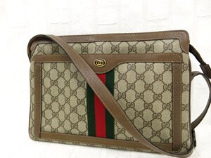 ◆超美品◆GUCCI オールド グッチ◆GGスプリーム◆シェリー◆PVC レザー 本革◆ショルダー バッグ◆ベージュ G金具◆ヴィンテージ◆A10062