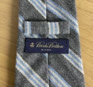 即決：ブルックスブラザーズ BROOKS BROTHERS MAKERS カシミア 75% シルク 25% ネクタイ ナンバー１ストライプ