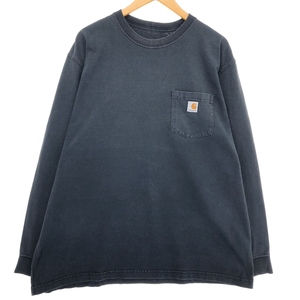 古着 カーハート Carhartt ORIGINAL FIT 無地ポケットロングTシャツ ロンT メンズXL相当 /eaa469109