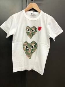 COMME des GARCONS PLAY　白Tシャツ　レディースMサイズ　AZ-T245