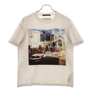 LOUIS VUITTON ルイヴィトン 23AW プリンテッドコットンクルーネック半袖Tシャツ カットソー ホワイト RM232 NPG HPY80W