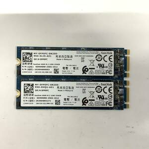 K60423167 SanDisk M.2 SATA 256GB SSD 2点 【中古動作品】.