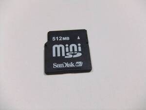 miniSDカード 512MB 現状出品 フォーマット済み 1枚 SanDisk