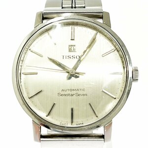 【1円スタート】【訳あり品】TISSOT ティソ シースター セブン SS シルバー文字盤 自動巻き メンズ腕時計 278427