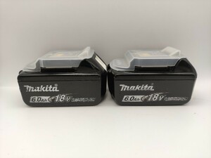 純正 動作品 2個 マキタ Makita リチウムイオン バッテリー BL1860B 6.0Ah 18v BL1860 雪マーク 雪印 インパクトドライバー 22 検索) 美品 