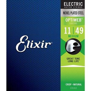 【エレキギター弦】Elixir エレキ ギター弦 19102 OPTIWEB MEDIUM 11-49 正規品