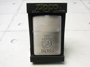 ZIPPO/ジッポ　ライター　SUNTORY BOSS/1997年製　非売品　美品/ケース付