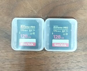 【2個セット】SanDisk SDカード 128GB Extreme PRO 170MB/s パソコン ゲーム カメラ SDXC ⑦