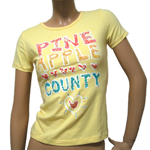 Pineapple County orijinal spangle T-shirt other-8s／パイナップルカウンティ　オリジナル　スパンコールＴシャツ　イエロー