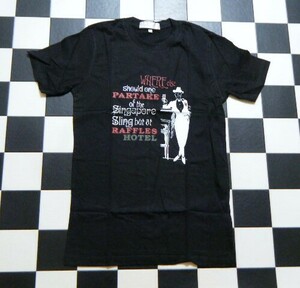 raffles hotel 半袖 Ｔシャツ XS 黒 れ4649　ラッフルズホテル