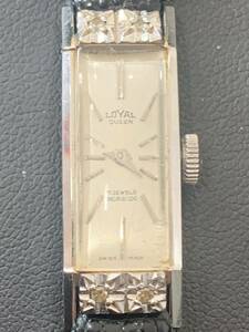 レアアンティーク 14KWG 585 金 無垢 LOYAL QUEEN 手巻き 腕時計 17石 スイス製 アクセサリー 14金 ホワイトゴールド incabloc