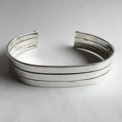 12mm Silver "Tangin" Three Line Bangle