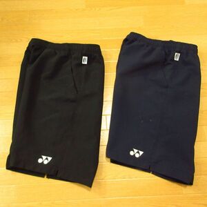 ◎YONEX ヨネックス L 2本セット！◆ハーフ ショートパンツ ジャージ バドミントン ユニフォーム◆メンズ 黒x紺◆CA0306