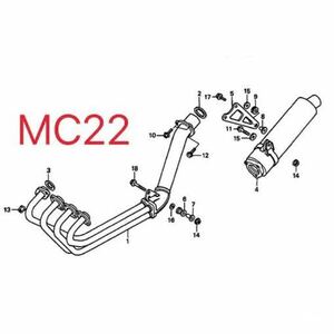 ホンダ純正品 CBR250RR MC22 ガスケット エキゾーストパイプ ガスケット マフラー GENUINE PARTS 新品