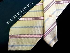 ■E5245N●良品●バーバリー【BURBERRY LONDON】【ストライプ 柄】ネクタイ