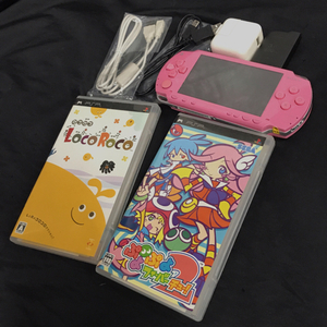 SONY PSP-1000 PSP/ロコロコ/ぷよぷよフィーバー チュー 等 含む ゲーム機 ソフト 等 まとめ セット QR063-37