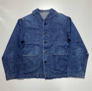 1940s Vintage U.S.NAVY Shawl Denim Jacket Change Button 1940年代 ヴィンテージ アメリカ海軍 ショールデニム チェンジボタン Y1245