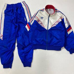 307 希少 80s adidas デサント製 セットアップ メンズ O ウィンドブレーカー VINTAGE アディダス トレフォイルロゴ刺繍 50122AA