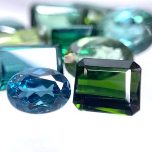 1円〜!!〔天然グリーントルマリンおまとめ26.5ct〕n 約5.3g ルース 裸石 宝石 jewerly green tourmaline w5 4