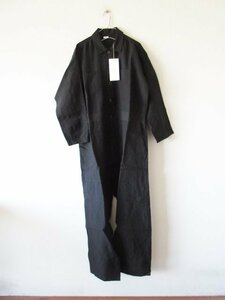 未使用 Dhal / ダル DH539 BLACK LINEN ALL IN ONE S BLACK * レディース リネン オールインワン ワンピース