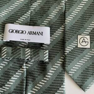 GIORGIO ARMANI(ジョルジオアルマーニ) グリーン線ストライプネクタイ