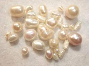 新品未使用色々☆国産アコヤ真珠&淡水パールルースセット　5　ラウンドバロック真珠まとめてakoya pearl fershwaterpearl mixset 724-1