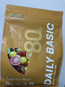 FIXIT ホエイプロテイン 1kg フルーツミックス風味 デイリーベーシック DAILY BASIC 