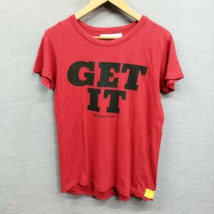 G401 GO TO HOLLYWOOD ゴートゥーハリウッド Tシャツ 半袖 カットソー レタリング メッセージ プリント コットン ジュニア LL 160cm レッド