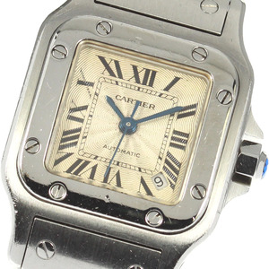 カルティエ CARTIER W20054D6 サントスガルベ SM デイト 自動巻き レディース _794745【ev10】