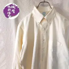 BROOKSBROTHERS　USA製　ヴィンテージ　長袖シャツ　L　黄色　古着