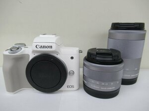 キヤノン Canon デジタルカメラ EOS Kiss M2　ダブルズームキット　充電器無し　中古　ジャンク　G5-87◎