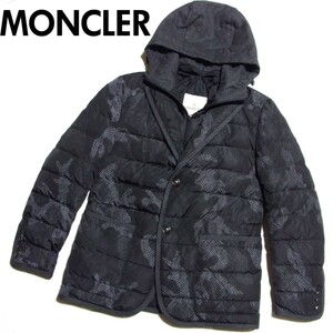 MONCLER 1952 モンクレール ROCHER レイヤード テーラード ダウン ジャケット 0 迷彩 カモフラ ヘリンボーン 転写