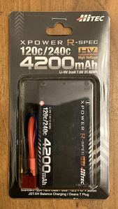 HiTEC ハイテック Li-HVバッテリー XPOWER R-SPEC HV 7.6V 4200mAh 120C / 240C リポバッテリー