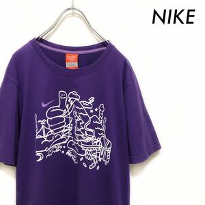 【送料無料】NIKE ナイキ★半袖Tシャツ イラストプリント パープル 紫